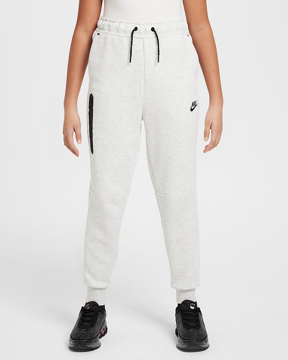 Nike Sportswear Tech Fleece Girls' Joggers - Light Grey/Heather/Black/Black