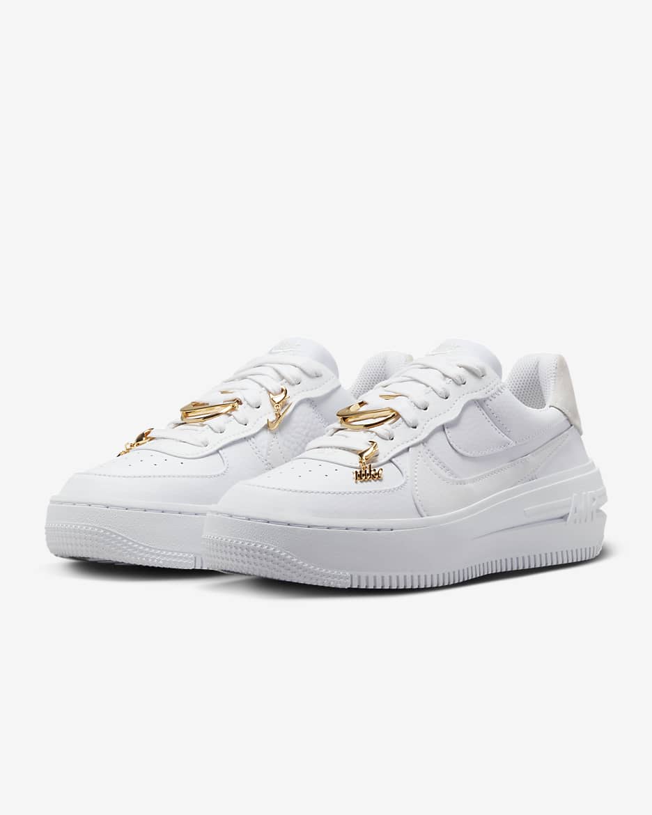 Γυναικεία παπούτσια Nike Air Force 1 Low PLT.AF.ORM - Λευκό/Metallic Gold/Summit White