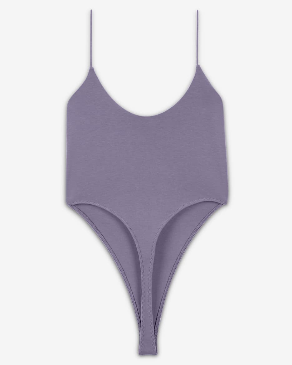 Nike Sportswear Chill Cami-Bodysuit für Damen aus Strickmaterial mit enger Passform - Daybreak/Schwarz