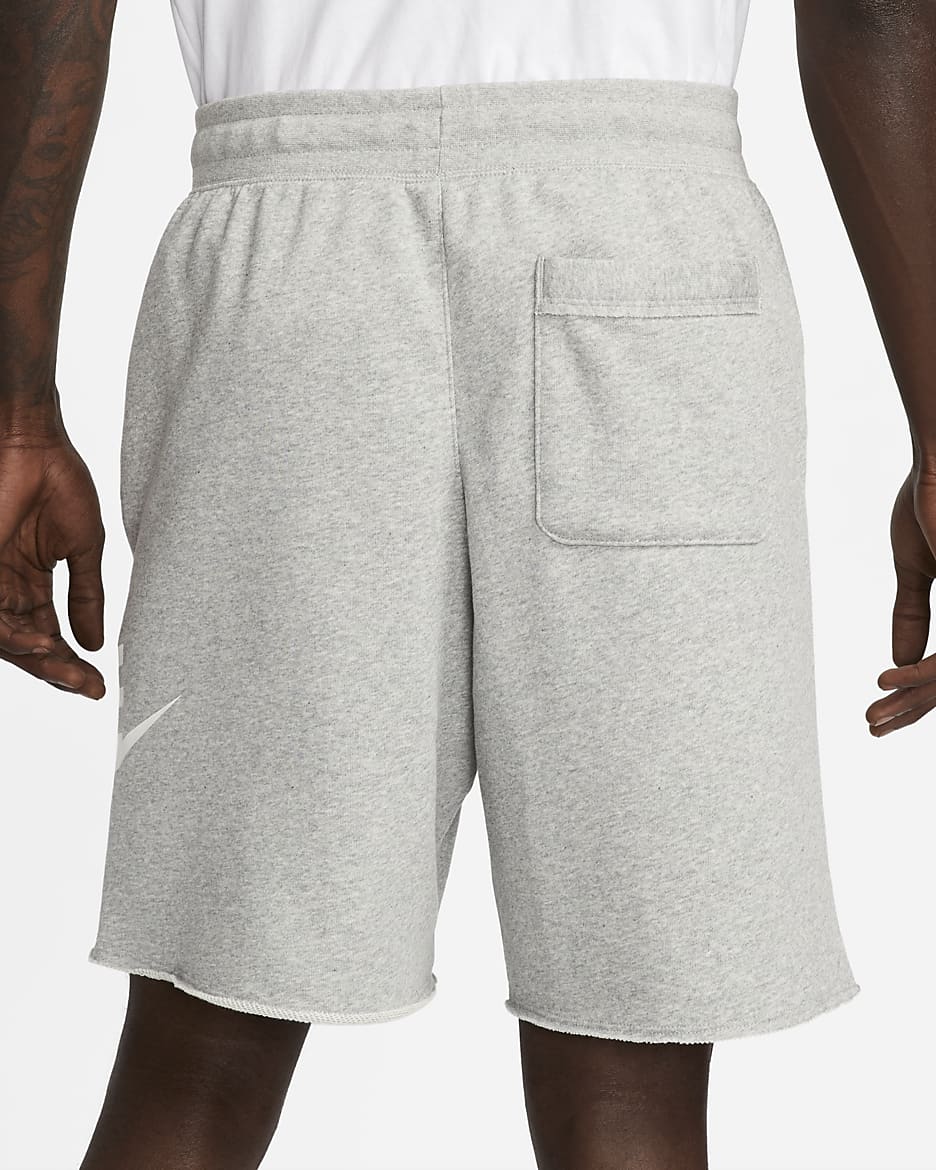 Nike Club Alumni Men's French Terry Shorts - Dark Grey Heather/White/White