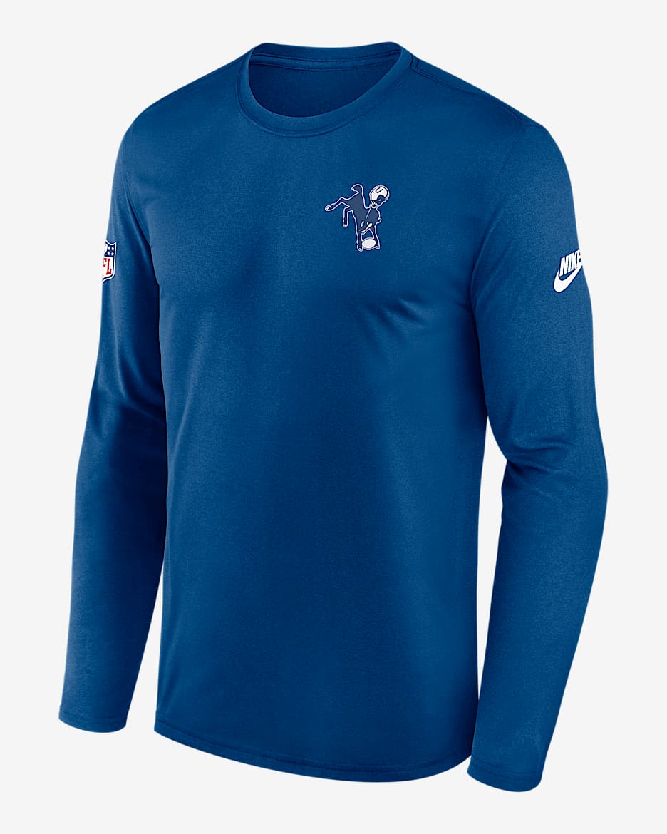 Indianapolis Colts Alt Legend Small Logo Men's Nike Dri-FIT NFL Long-Sleeve T-Shirt - Blue