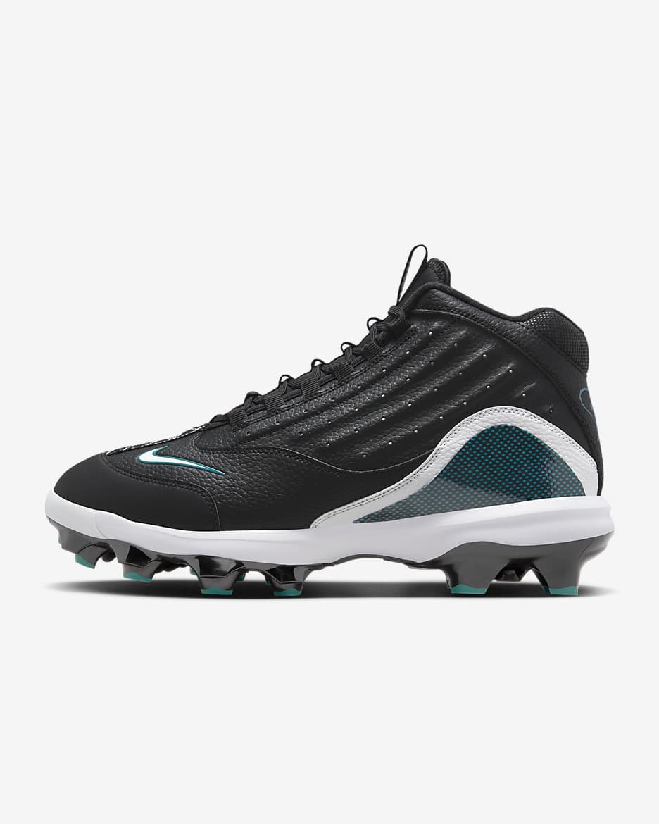 Nike Griffey 2 MCS Men's Baseball Cleats - Black/White/Fresh Water