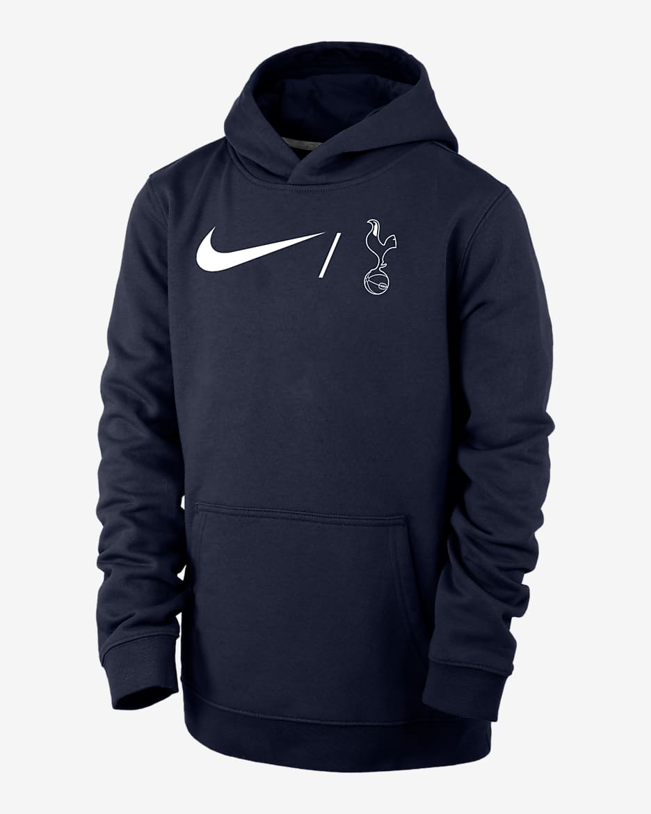 Tottenham Club Fleece Big Kids' Pullover Hoodie - Navy