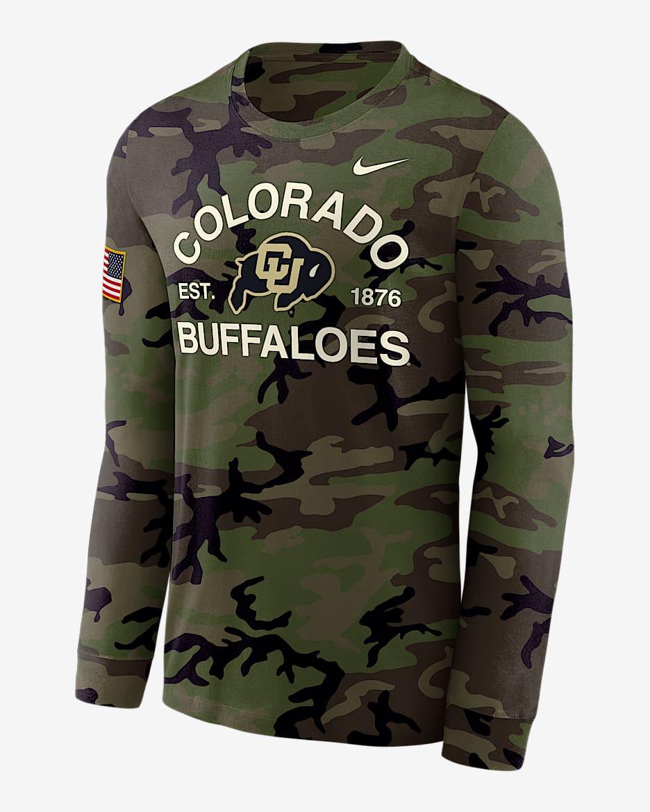 Colorado Buffaloes Legend Men's Nike Dri-FIT Long-Sleeve T-Shirt - Medium Olive/Camo Green