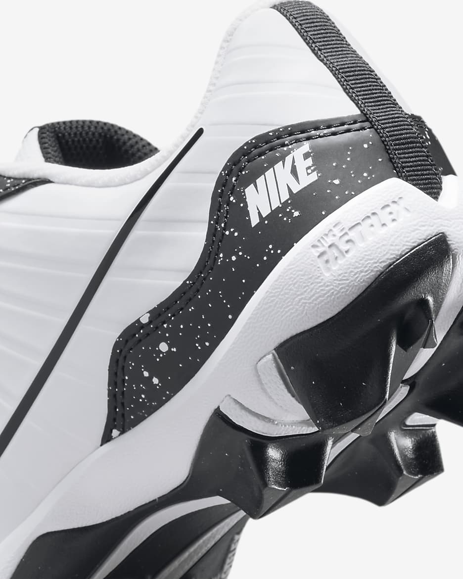 Tacos de béisbol para niños talla pequeña/grande Nike Alpha Huarache 4 Keystone - Blanco/Negro