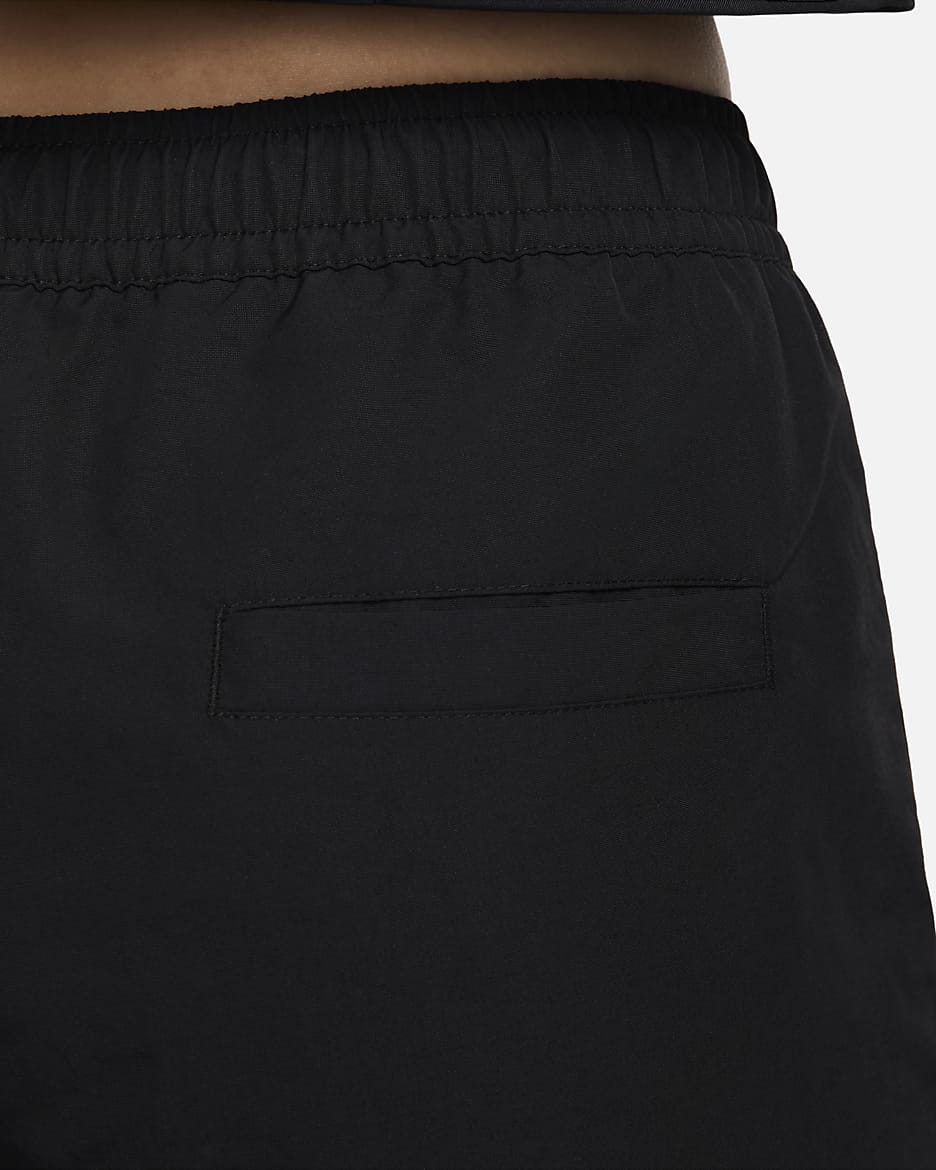 Nike Sportswear Everything Wovens Women's Mid-Rise Open-Hem Trousers - Black/White