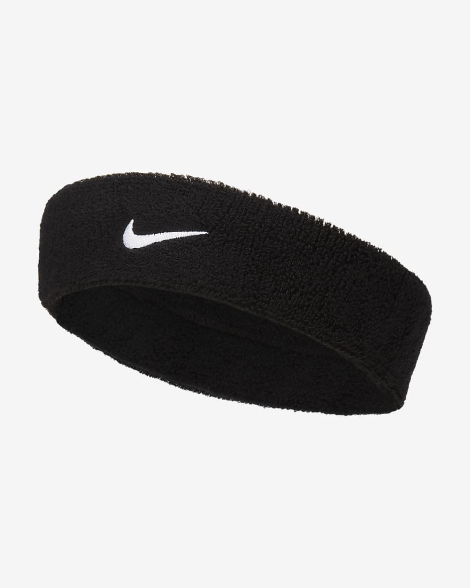 Cinta para el pelo Nike Swoosh - Negro/Blanco