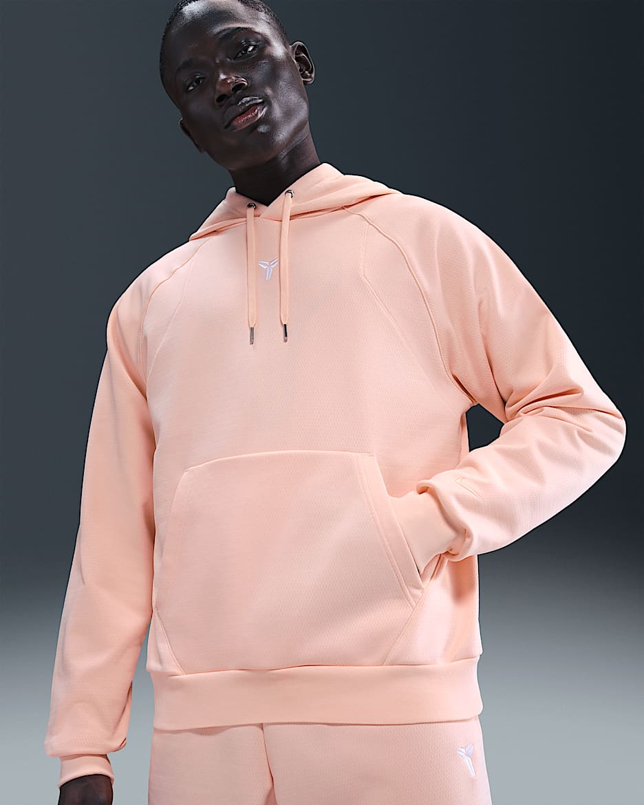 Sudadera con capucha Kobe Therma-FIT - Washed Coral/Washed Coral/Blanco