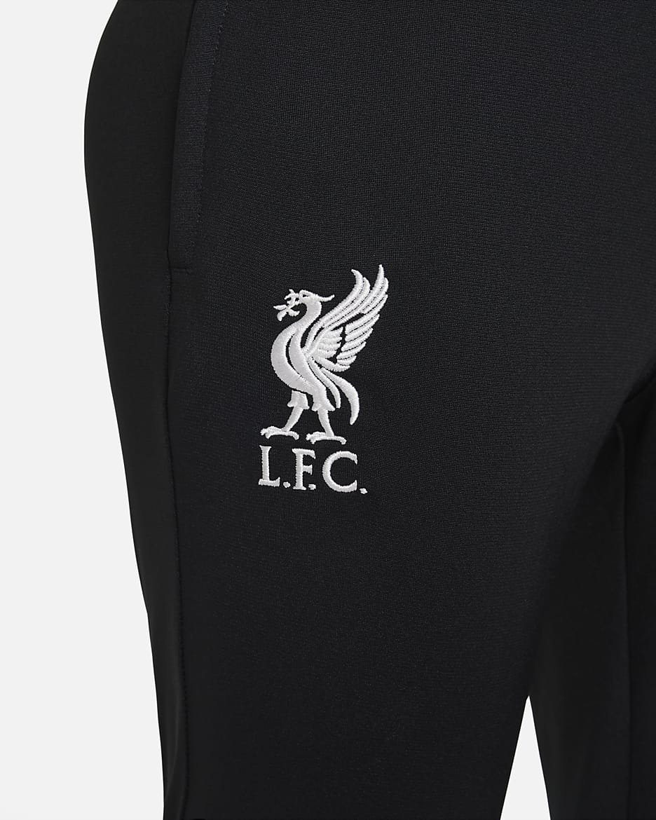 Liverpool F.C. Strike Older Kids' Nike Dri-FIT Hooded Football Tracksuit - Black/Black/White/White