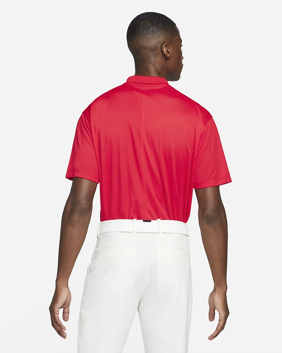 Nike Dri-FIT Victory golfskjorte til herre - University Red/Hvit