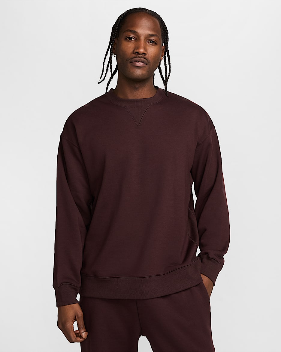 Sudadera de cuello redondo Nike Wool Classics - Café basalto