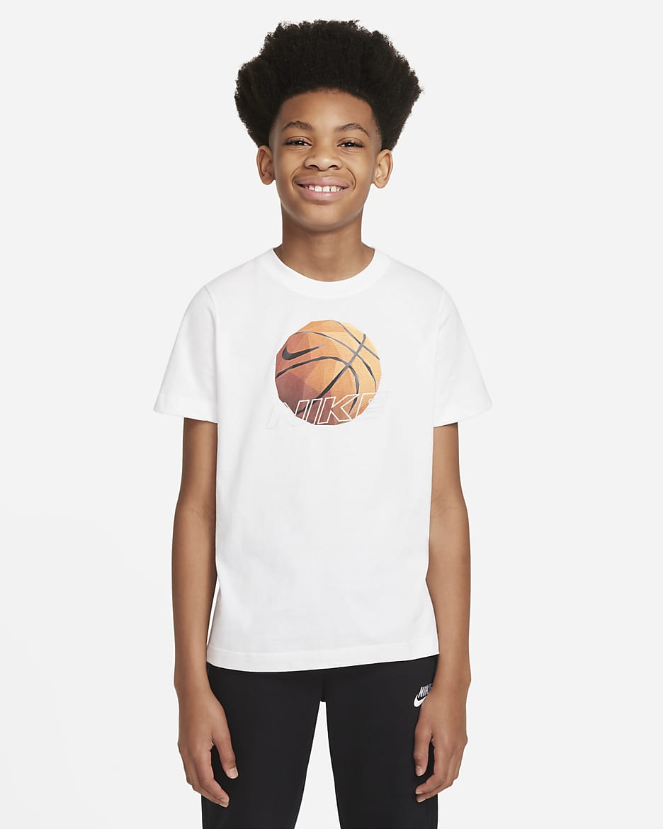 Nike Sportswear Big Kids' (Boys') T-Shirt - White