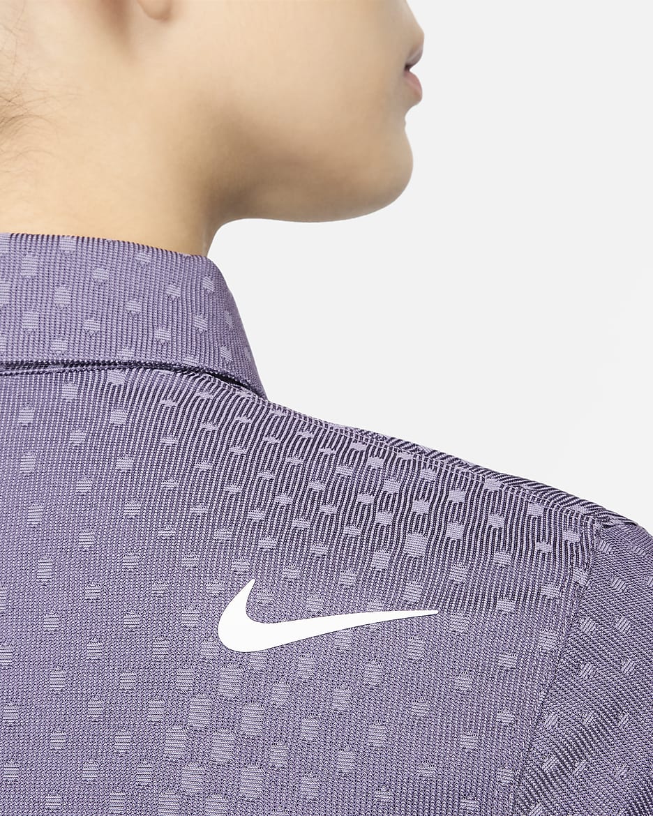 Nike Tour Women's Dri-FIT ADV Short-Sleeve Golf Polo - Canyon Purple/Daybreak/White