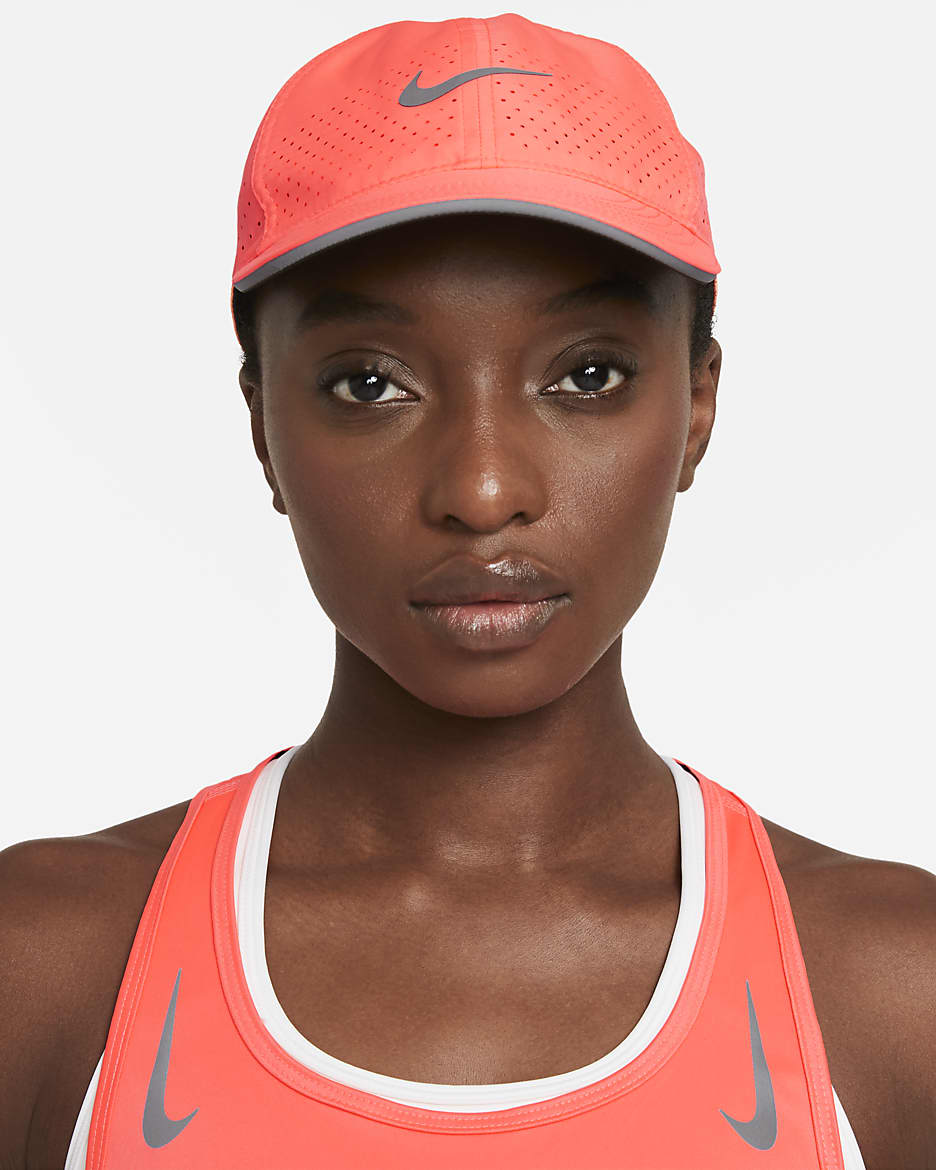Gorra de running para mujer Nike Featherlight - Mango brillante