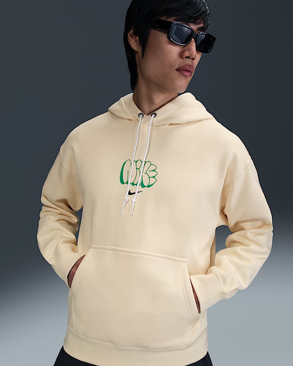 Nike Solo Swoosh Men's Fleece Hoodie - Coconut Milk