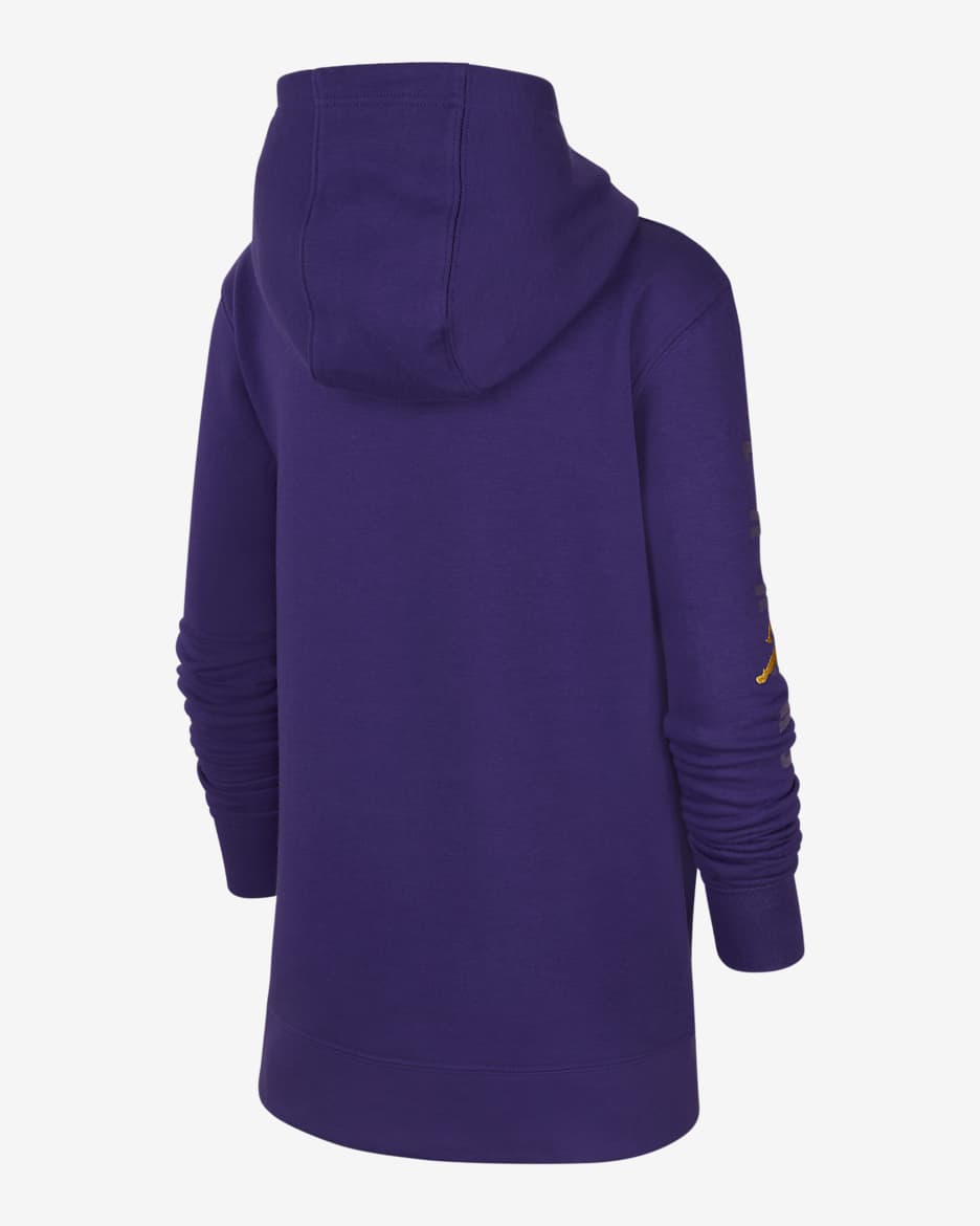 Sweat à capuche en tissu Fleece Nike NBA Los Angeles Lakers Courtside pour Enfant plus âgé - Field Purple