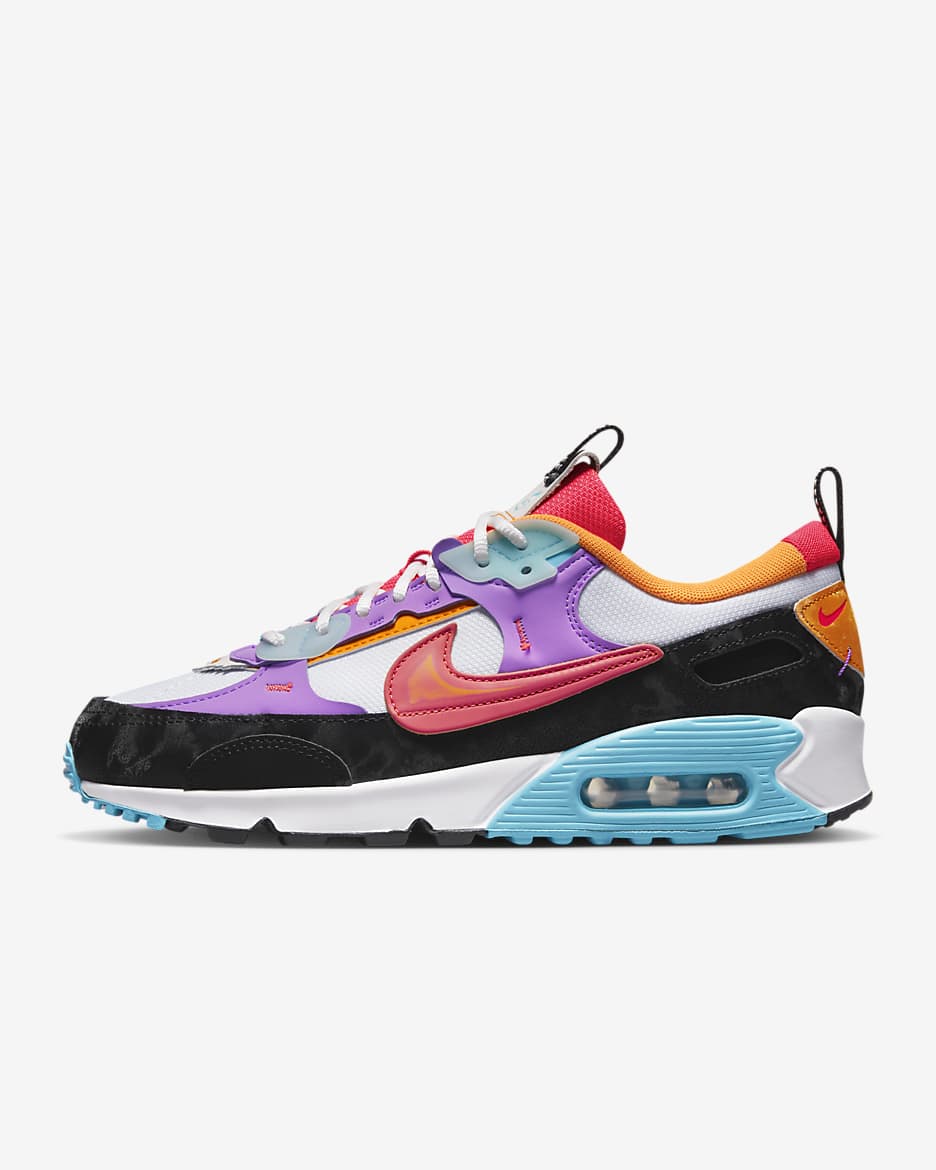 Nike Air Max 90 Futura Women's Shoes - White/Fuchsia Dream/Baltic Blue/Bright Crimson