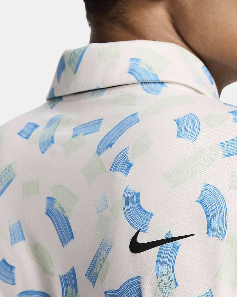 Golfpikétröja Nike Tour Dri-FIT för män - Light Bone/Svart