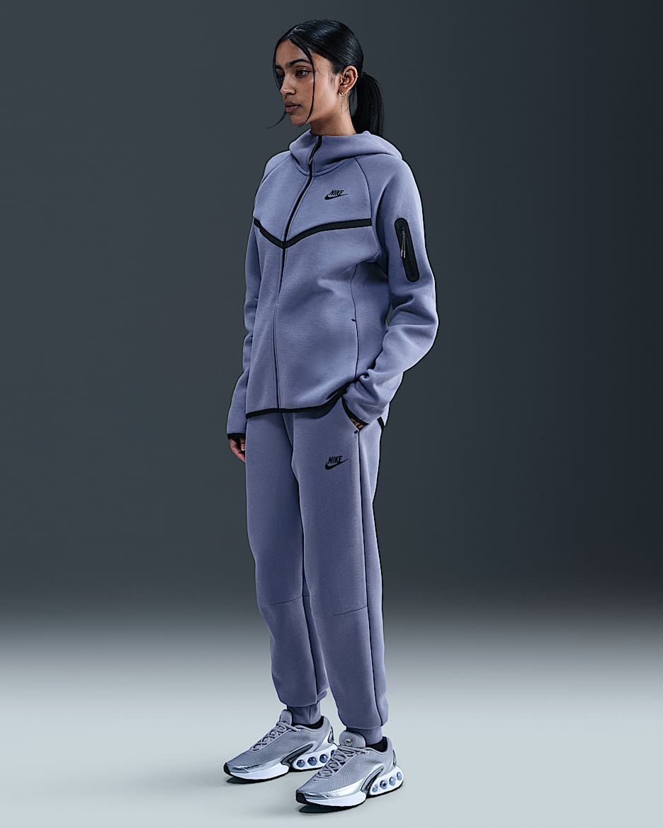 Nike Sportswear Tech Fleece Pantalons jogger de cintura mitjana - Dona - World Indigo/Negre