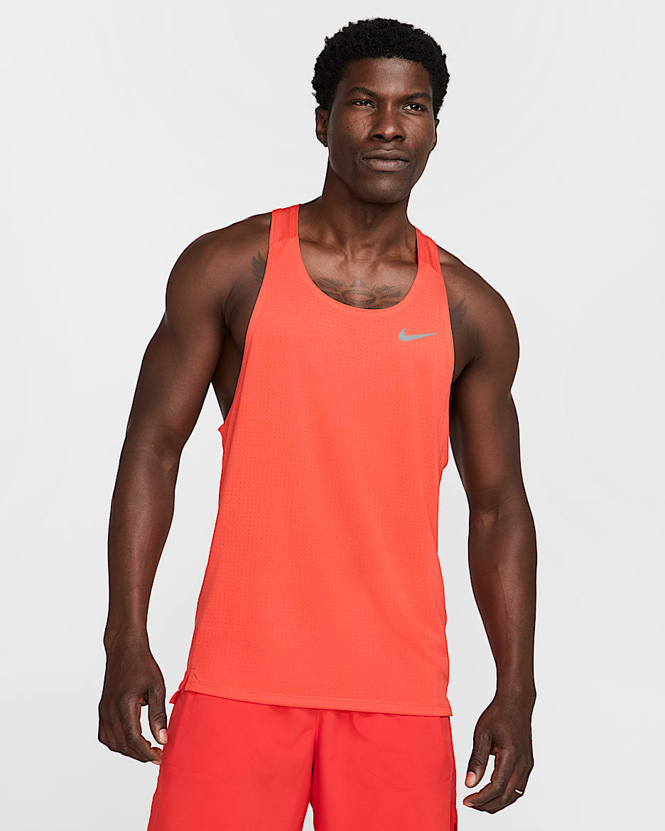 Nike Fast Men's Dri-FIT Running Vest - Light Crimson