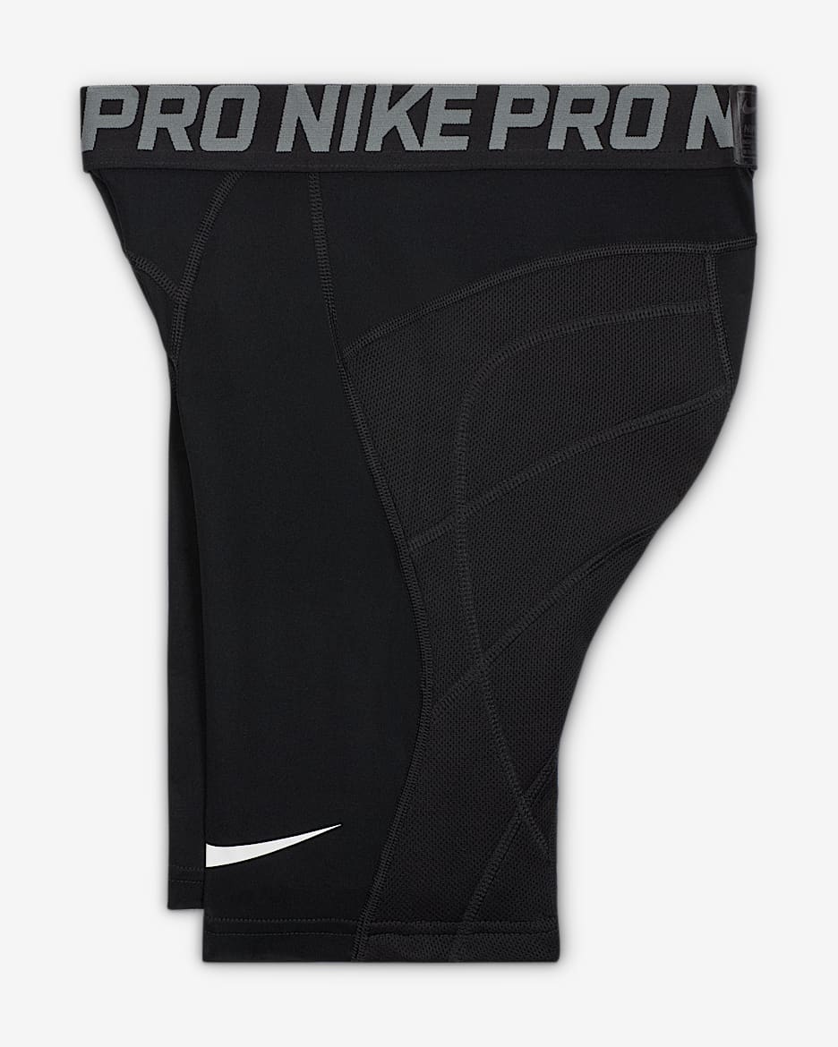 Shorts con deslizador para niños talla grande Nike Pro - Negro