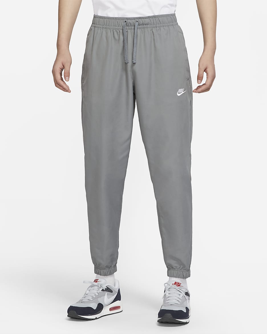 Nike Sportswear Men's Unlined Cuff Pants - Smoke Grey/White