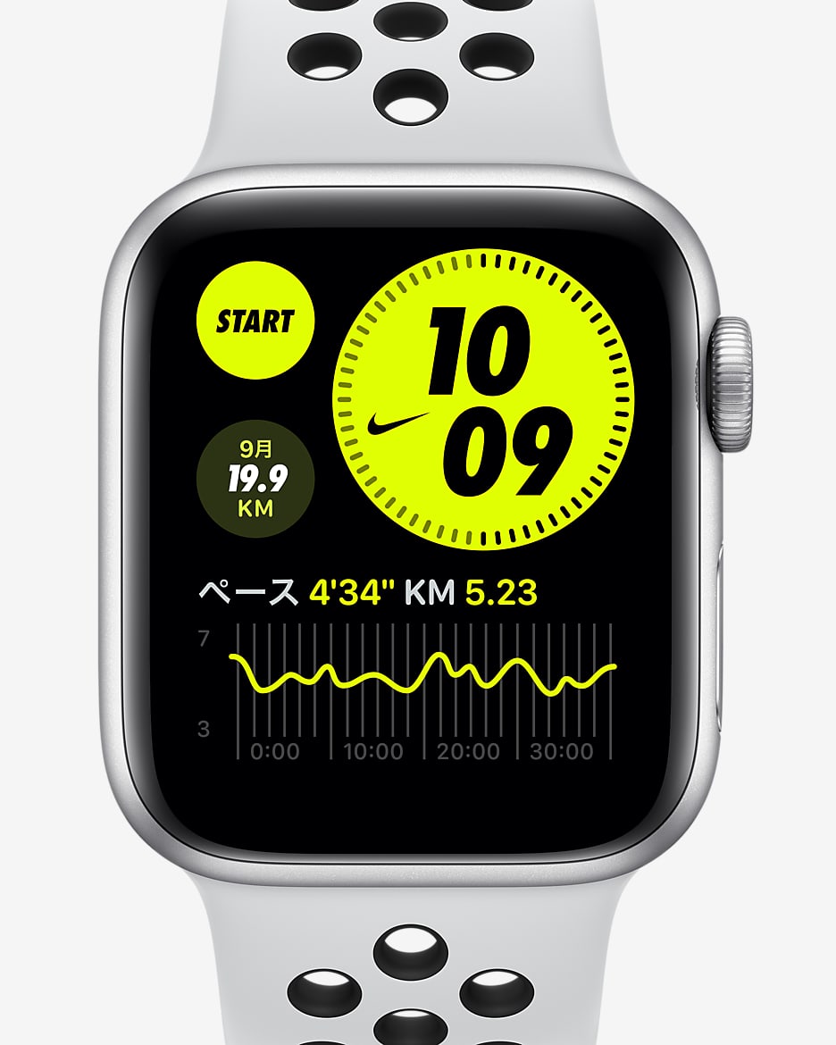 アップル ウォッチ ナイキ SE (GPS) with ナイキ スポーツバンド 40mm シルバー アルミニウム ケース - シルバー/ピュアプラチナム/ブラック