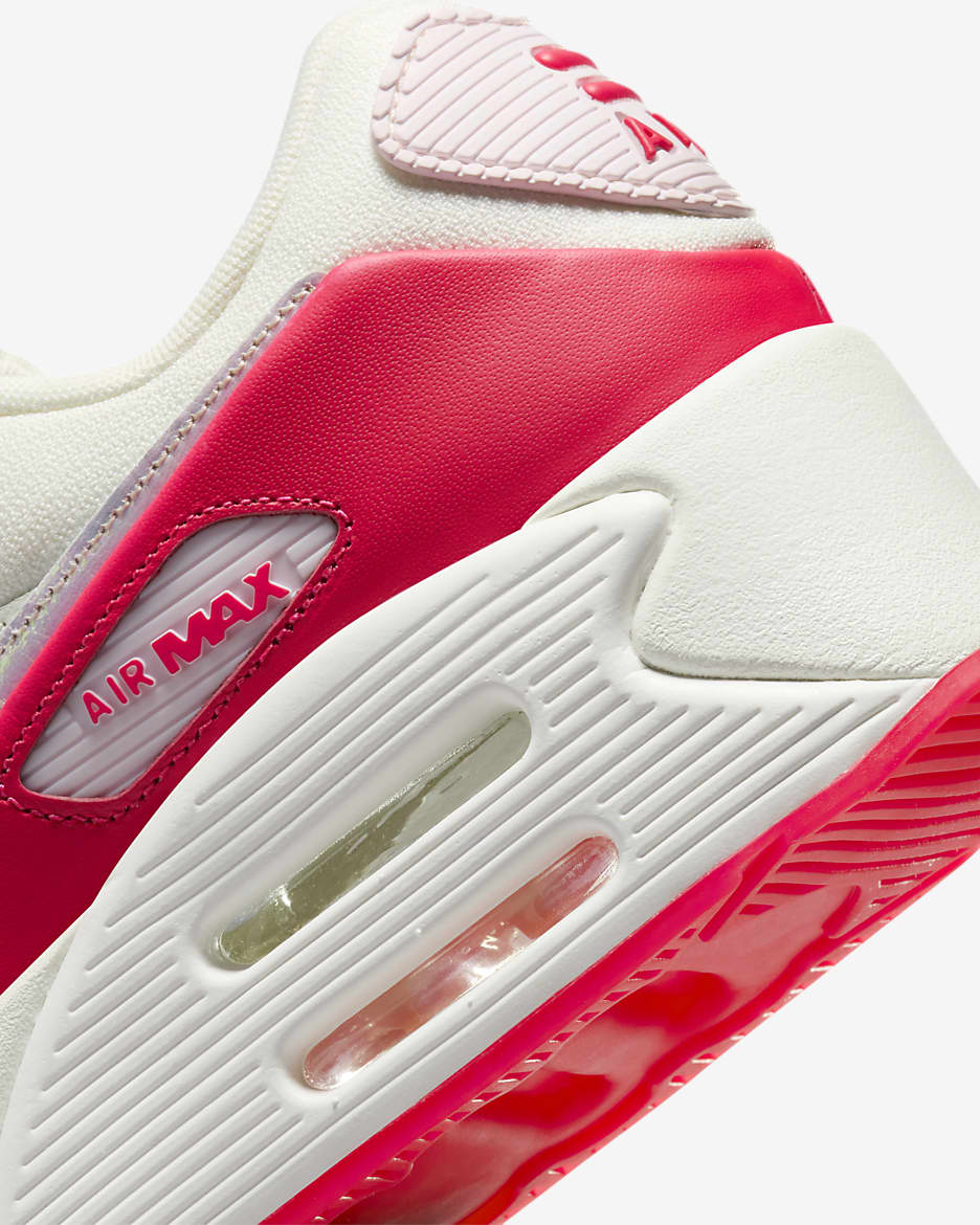 Nike Air Max 90 LV8 Women's Shoes - Sail/Siren Red/Pearl Pink/Multi-Colour