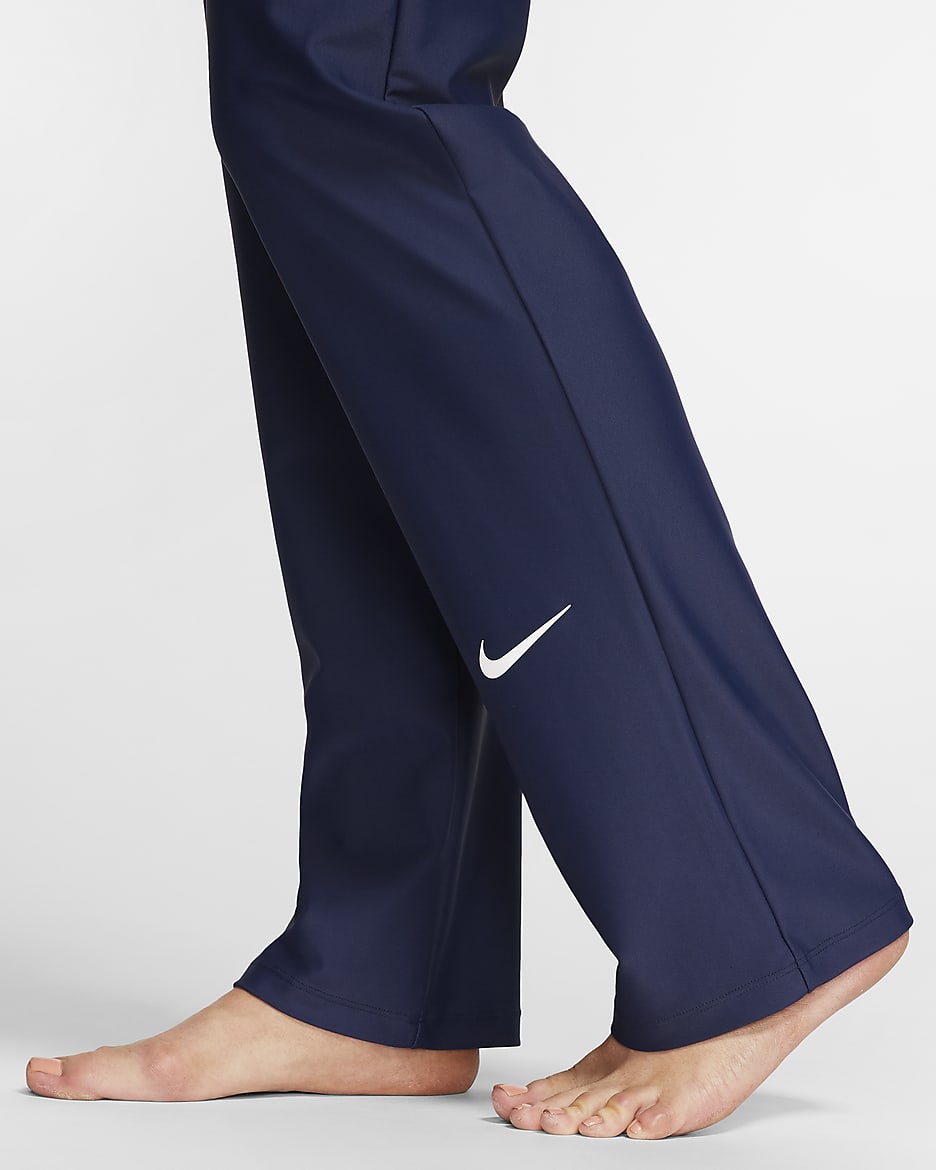 Nike Victory egyenes szárú, teljes fedést nyújtó női úszóleggings - Midnight Navy/Midnight Navy/Fehér