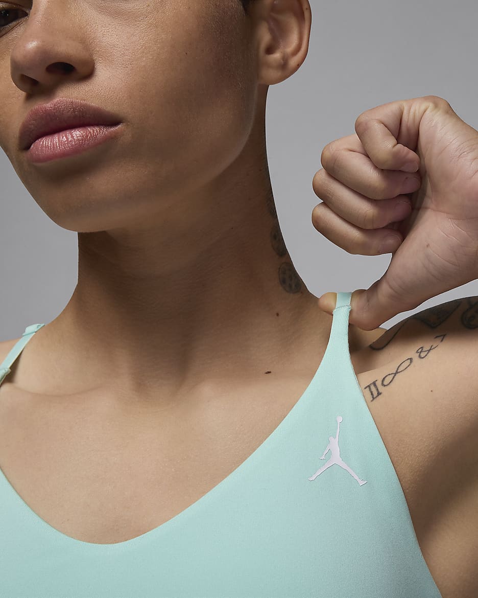 Jordan Sport Indy Women's Light Support Sports Bra - Light Dew/White/Light Dew/White