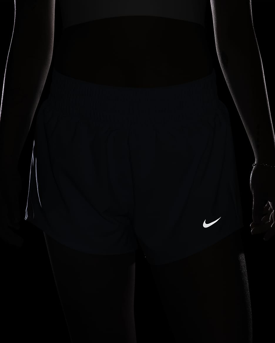 Nike Dri-FIT One Women's Mid-rise 8cm (approx.) Brief-Lined Shorts - Light Armoury Blue