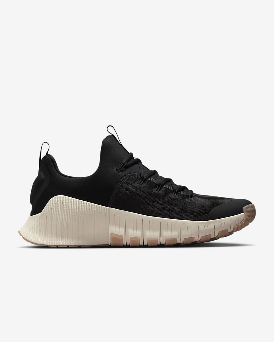 Nike Free Metcon 6 Men's Workout Shoes - Black/Gum Light Brown/Coconut Milk