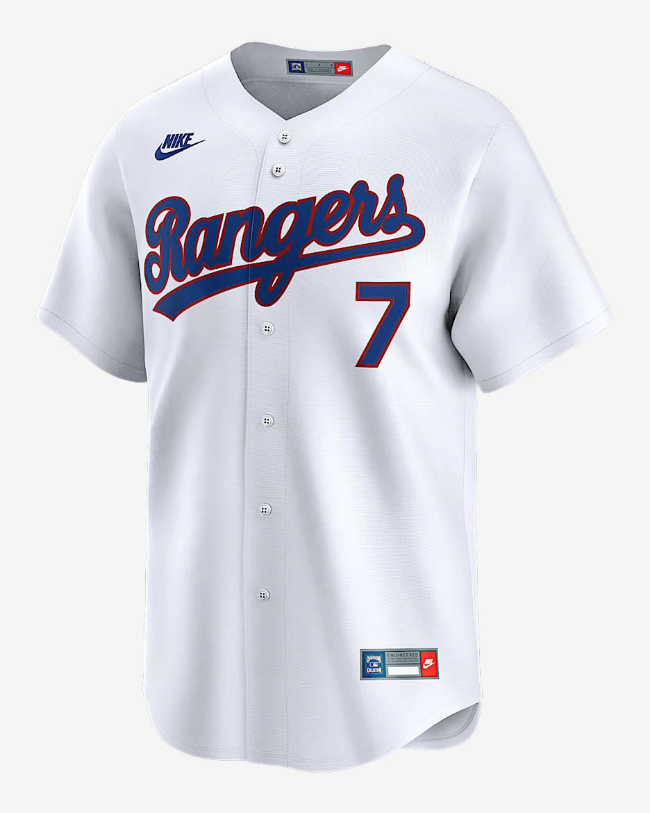 Jersey Nike Dri-FIT ADV de la MLB Limited para hombre Iván Rodríguez Texas Rangers Cooperstown - Blanco