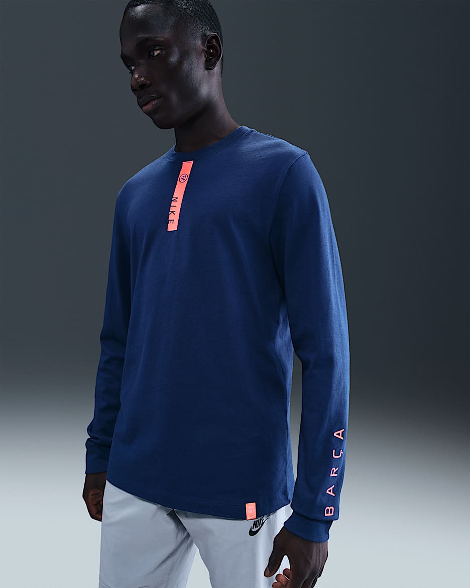Camiseta de manga larga de FC Barcelona Nike Football - Hombre - Midnight Navy