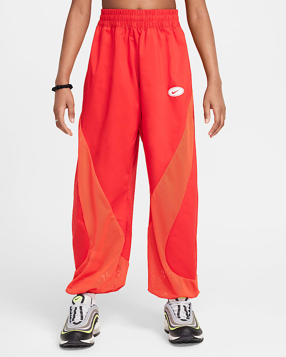 Pantalones para niña Nike Sportswear - Rojo universitario/Carmesí claro