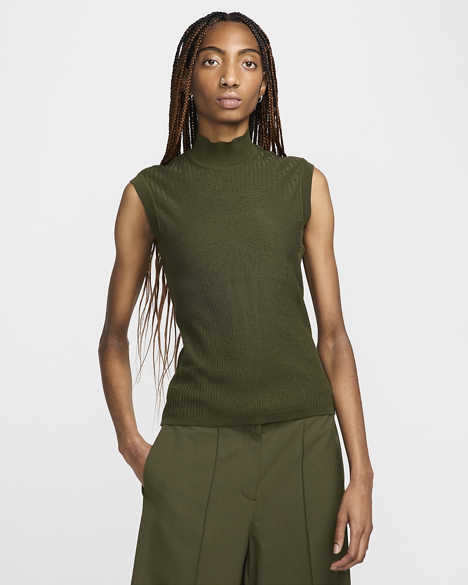 Nike Every Stitch Considered 女款針織背心上衣 - Sequoia