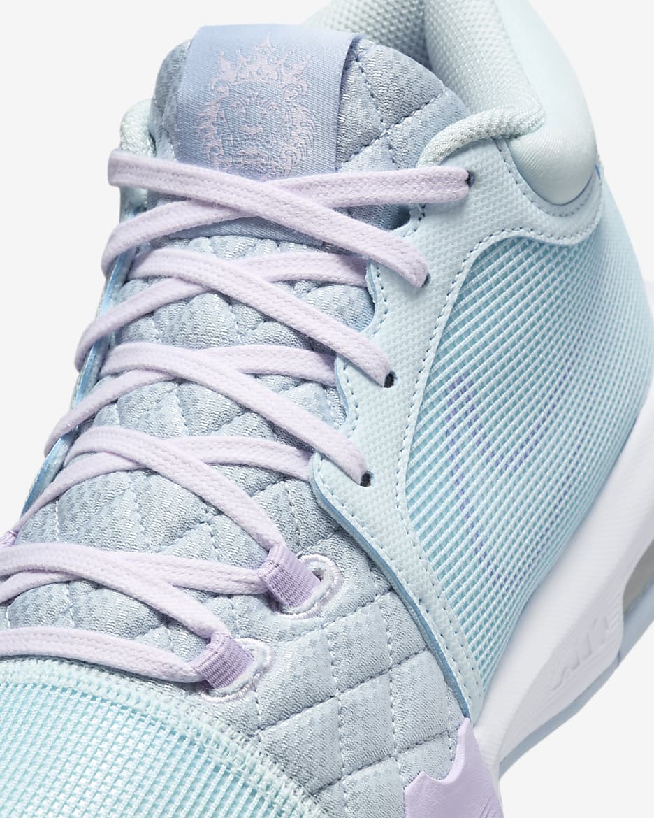 LeBron Witness 8 Basketball Shoes - Glacier Blue/Light Armoury Blue/Lilac Bloom/White