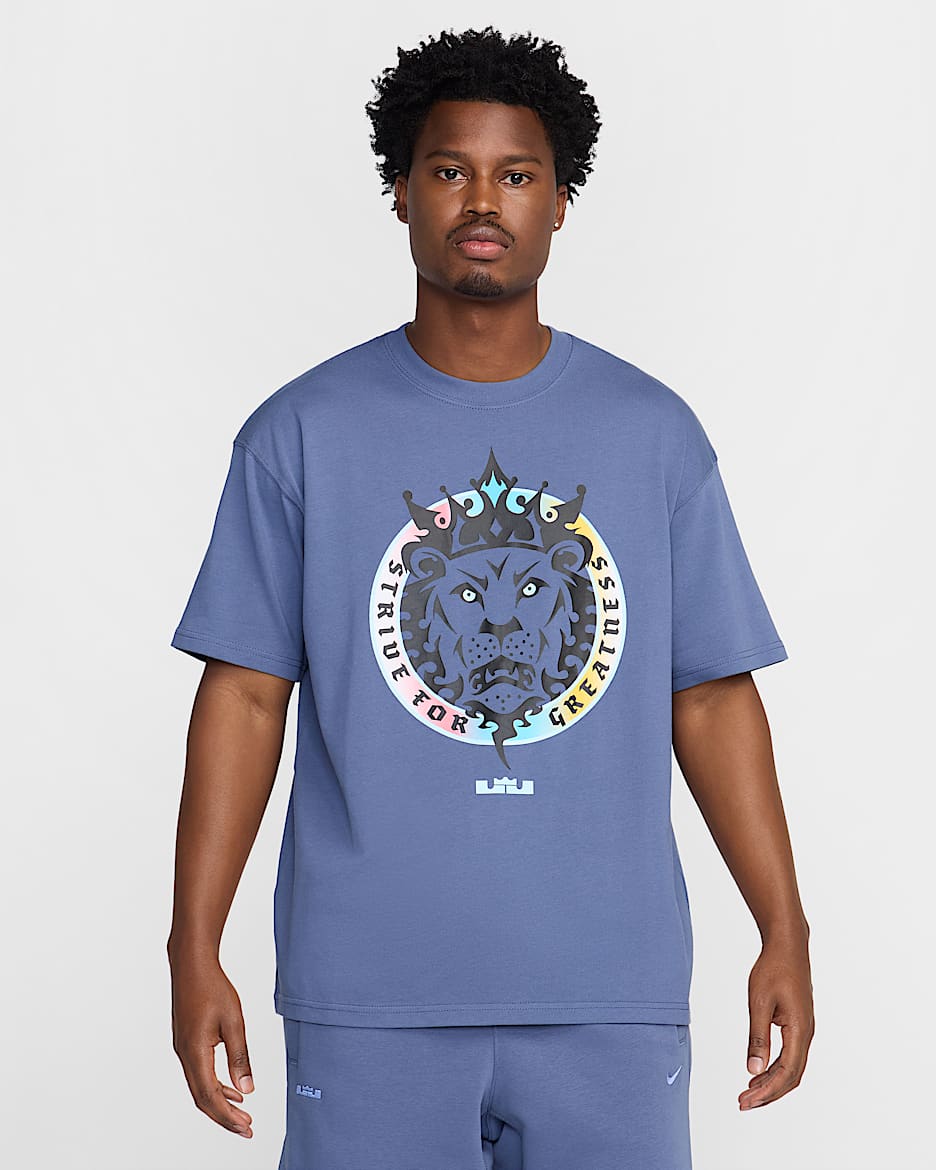 Playera de básquetbol Max90 para hombre LeBron - Azul difuso