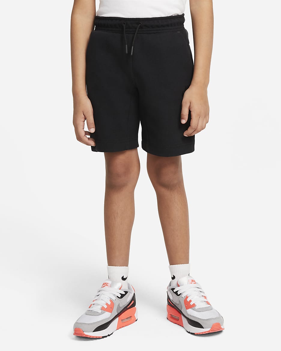 Nike Sportswear Tech Fleece Little Kids' Shorts - Black