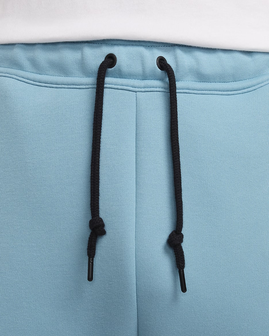 กางเกงจ๊อกกิ้งผู้ชายทรงเข้ารูป Nike Sportswear Tech Fleece - Denim Turquoise/ดำ