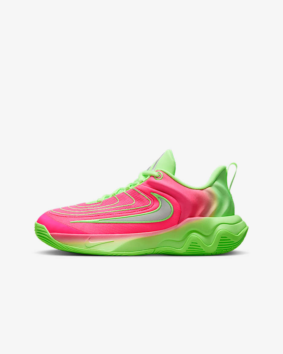 Giannis Immortality 4 Basketballschuhe (ältere Kinder) - Lime Blast/Hyper Pink/Iron Grey