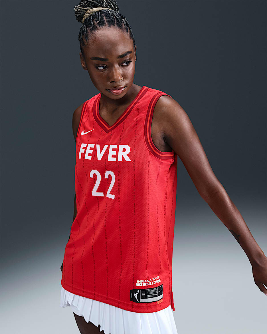 Jersey Nike Dri-FIT de la WNBA Victory Caitlin Clark Indiana Fever 2024 - Rojo universitario