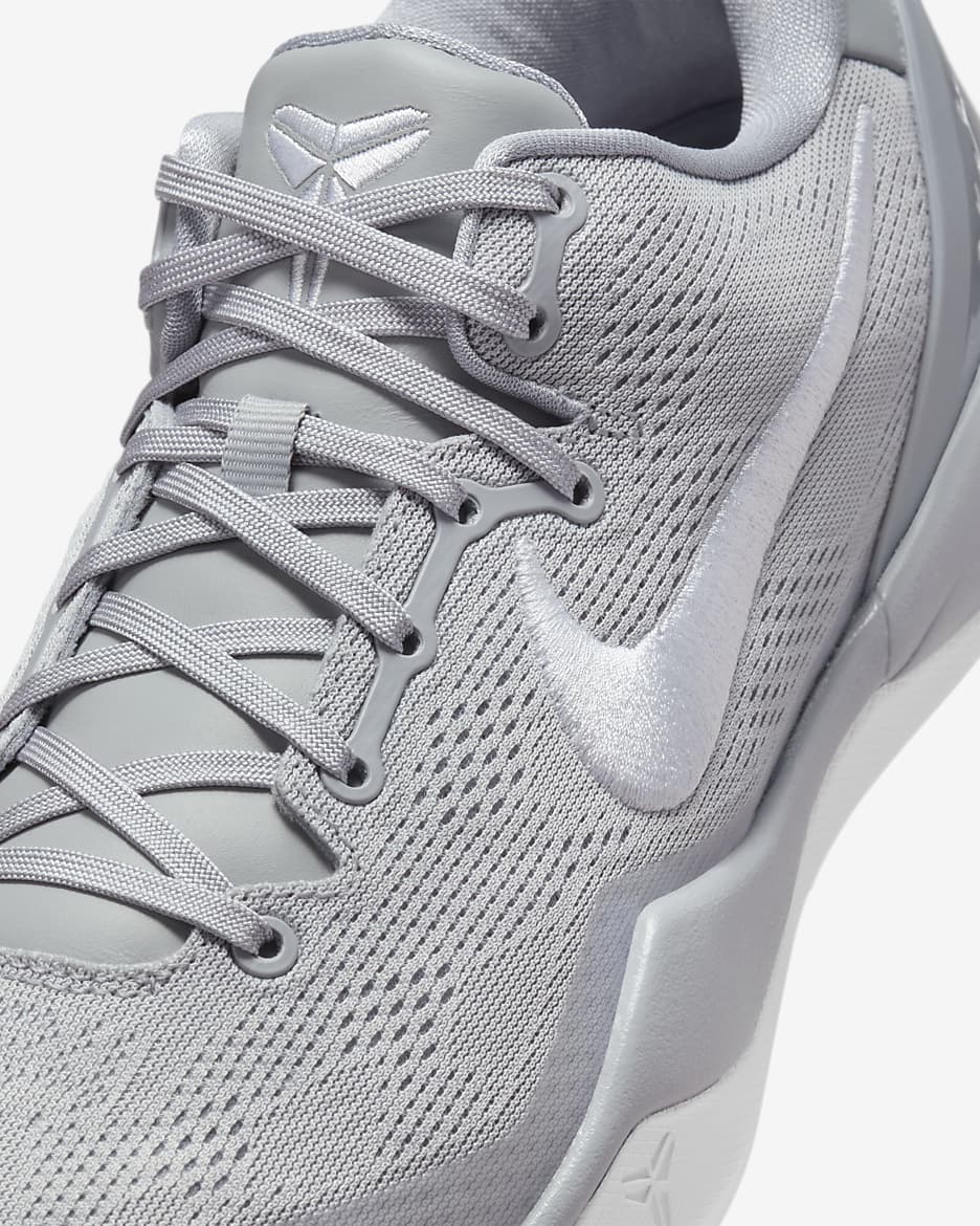 รองเท้าบาสเก็ตบอล Kobe VIII Protro - Wolf Grey/Wolf Grey/ขาว