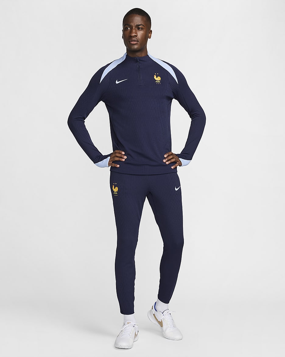 FFF Strike Elite Nike Dri-FIT ADV knit voetbaltrainingstop voor heren - Blackened Blue/Cobalt Bliss/Cobalt Bliss