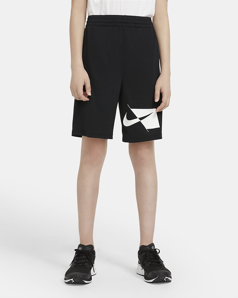 Nike Dri-FIT Older Kids' (Boys') Training Shorts - Black/White
