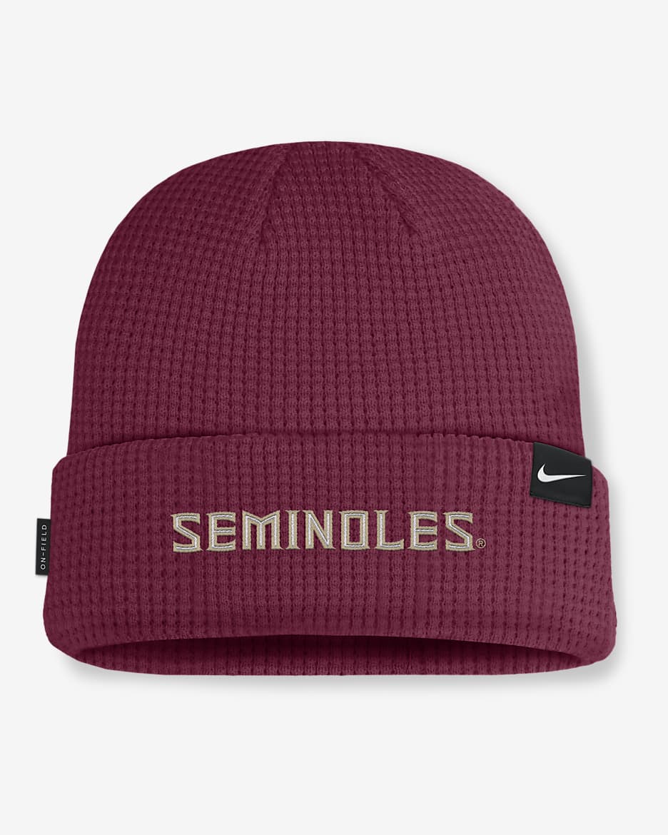 Florida State Seminoles Sideline Terra Men's Nike College Cuffed Beanie - Team Maroon