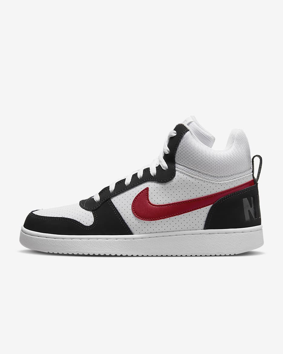 NikeCourt Borough Mid Men's Shoe - White/Black/Gym Red