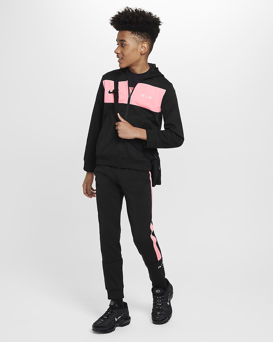 Pantaloni jogger Nike Air – Ragazzo - Nero/Pink Foam