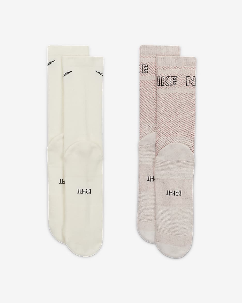 Nike Everyday Plus Cushioned Crew Socks (2 Pairs) - Multi-Colour