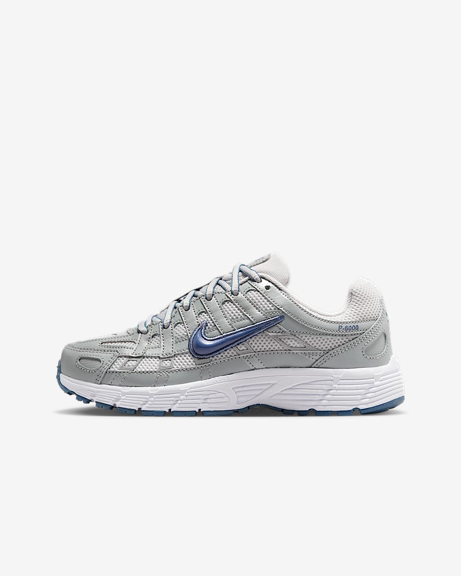 Nike P-6000 sko til store barn - Vast Grey/Thunderstorm/Light Smoke Grey/Thunder Blue